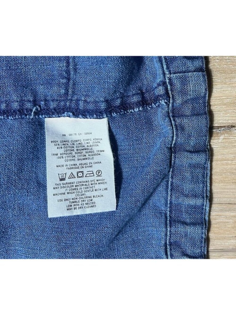 Hei Hei Anthropologie Open Front Linen Chambray Denim Jacket - Women Size XS - Picture 3 of 15